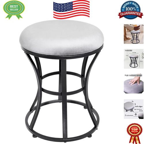 Heavy duty grey velvet vanity - grey,