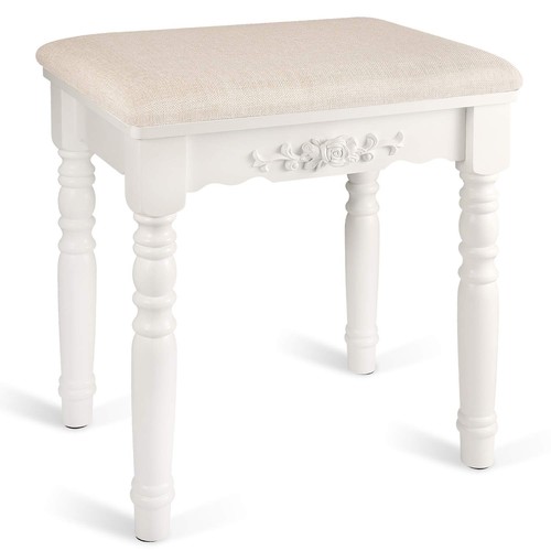 Oak wood vanity stool modern - wood, stool,