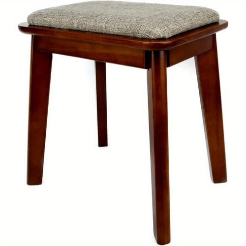 Vanity stool walnut - vanity,