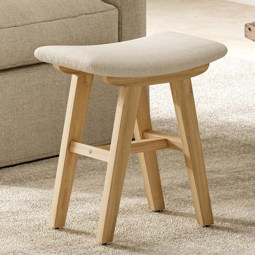 Vanity stool rubberwood - 18.5",