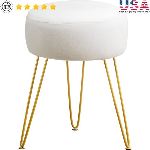 Stylish velvet vanity stool - velvet, w/