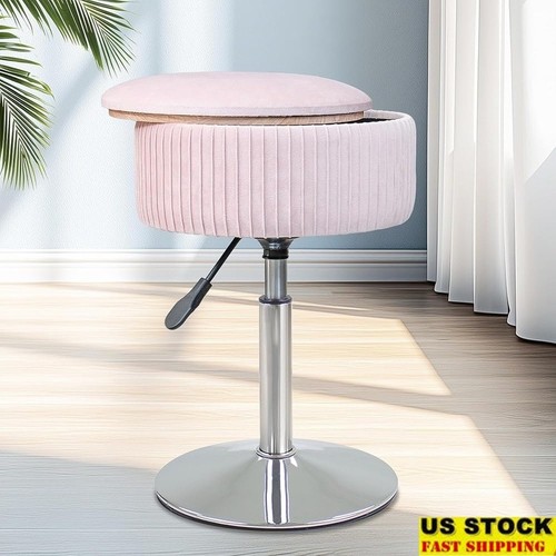 Adjustable velvet swivel stool - velvet,
