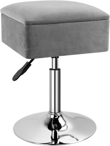 Adjustable vanity stool with - adjustable,