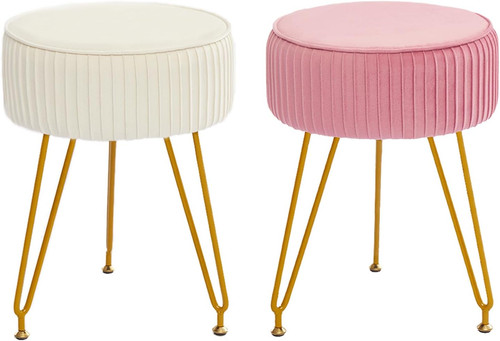 Modern velvet vanity stool - velvet,