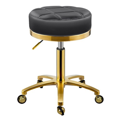 Black rolling vanity stool - rolling,