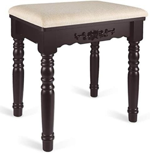 Oak wood vanity stool - vanity, modern