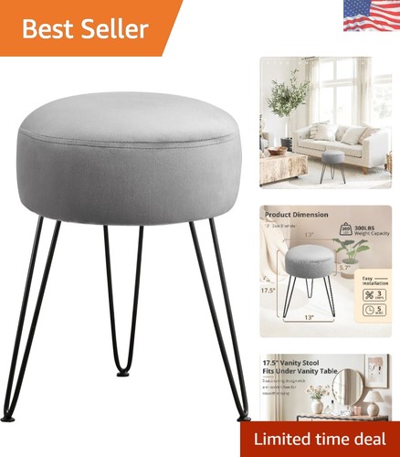 Sturdy gold leg vanity - stool,