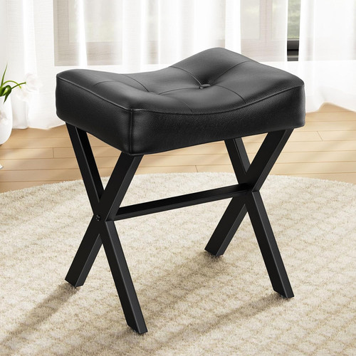 Elegant black leather - elegant, 18"