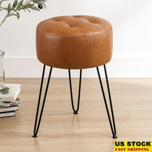 Sturdy metal leg vanity stool - metal,