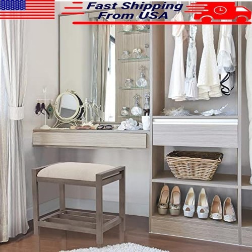 Backless vanity stool - backless, solid