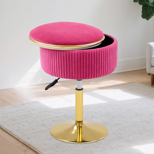 Adjustable vanity stool with - adjustable,