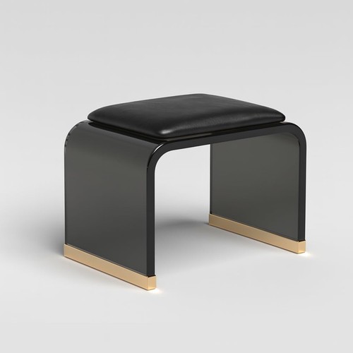 Acrylic vanity stool with - stool, pu