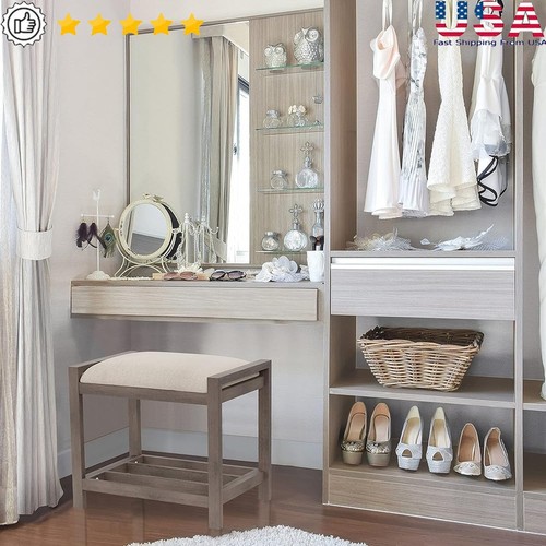 Backless vanity stool antique - vanity,